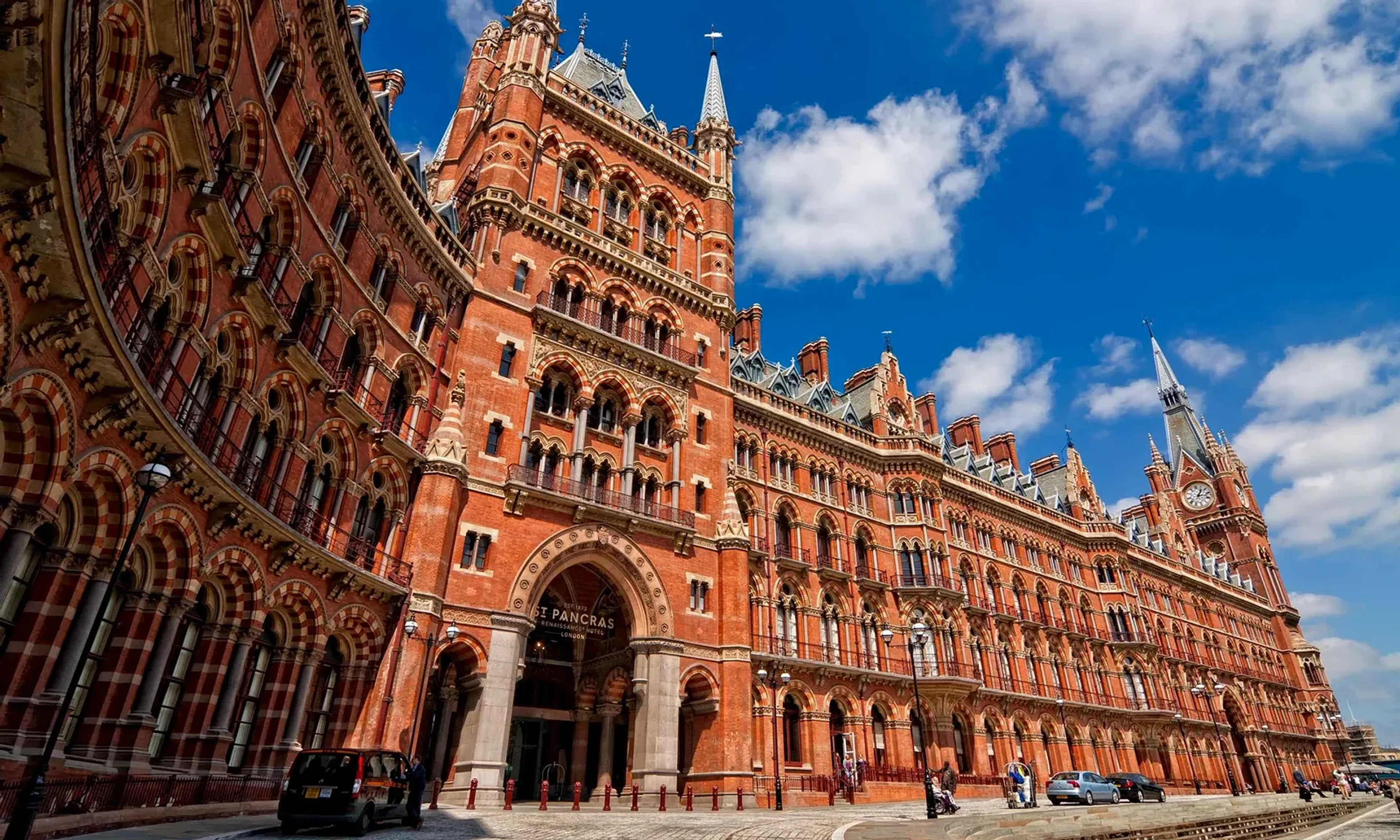 St Pancras station's red-brick façade