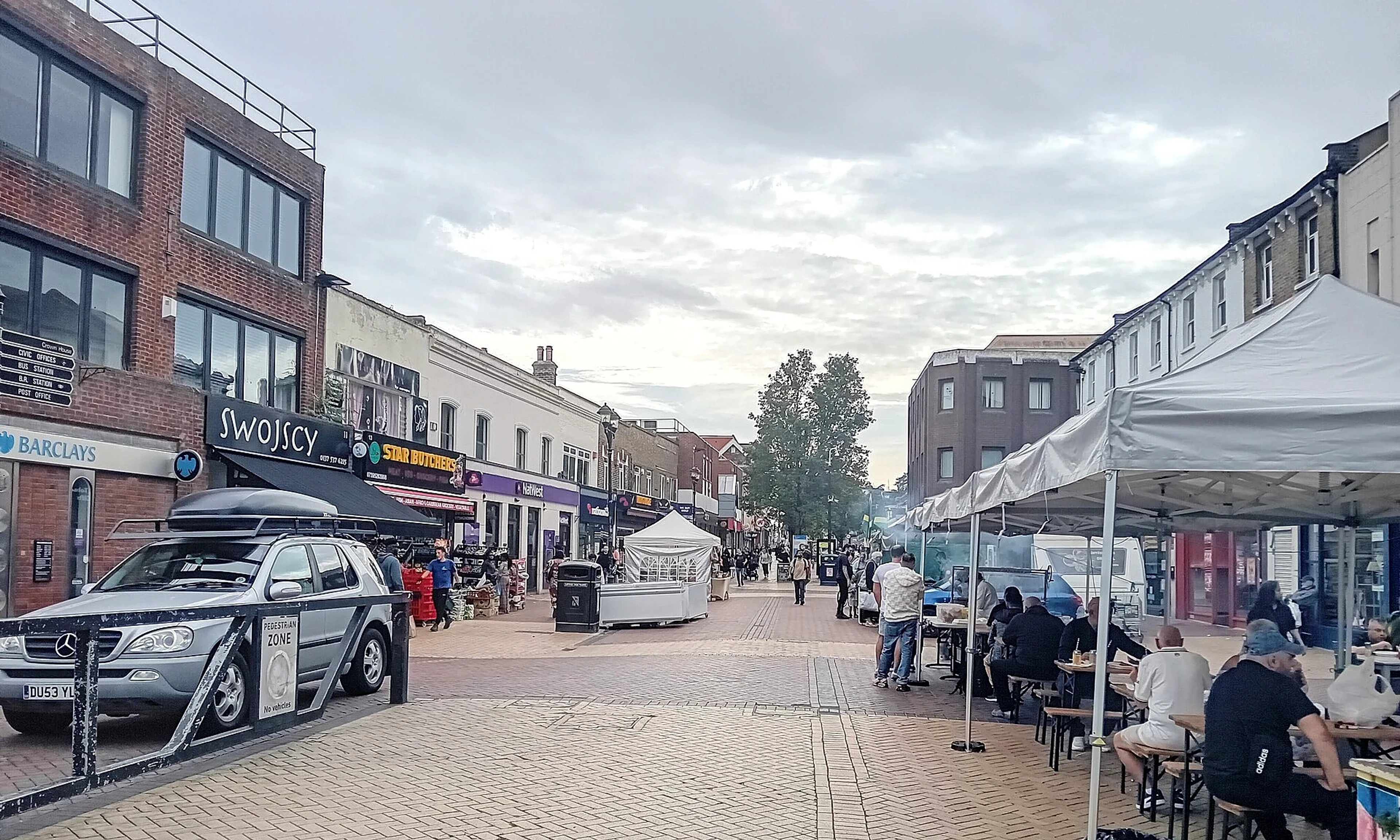 Grays town centre and local streets in Essex
