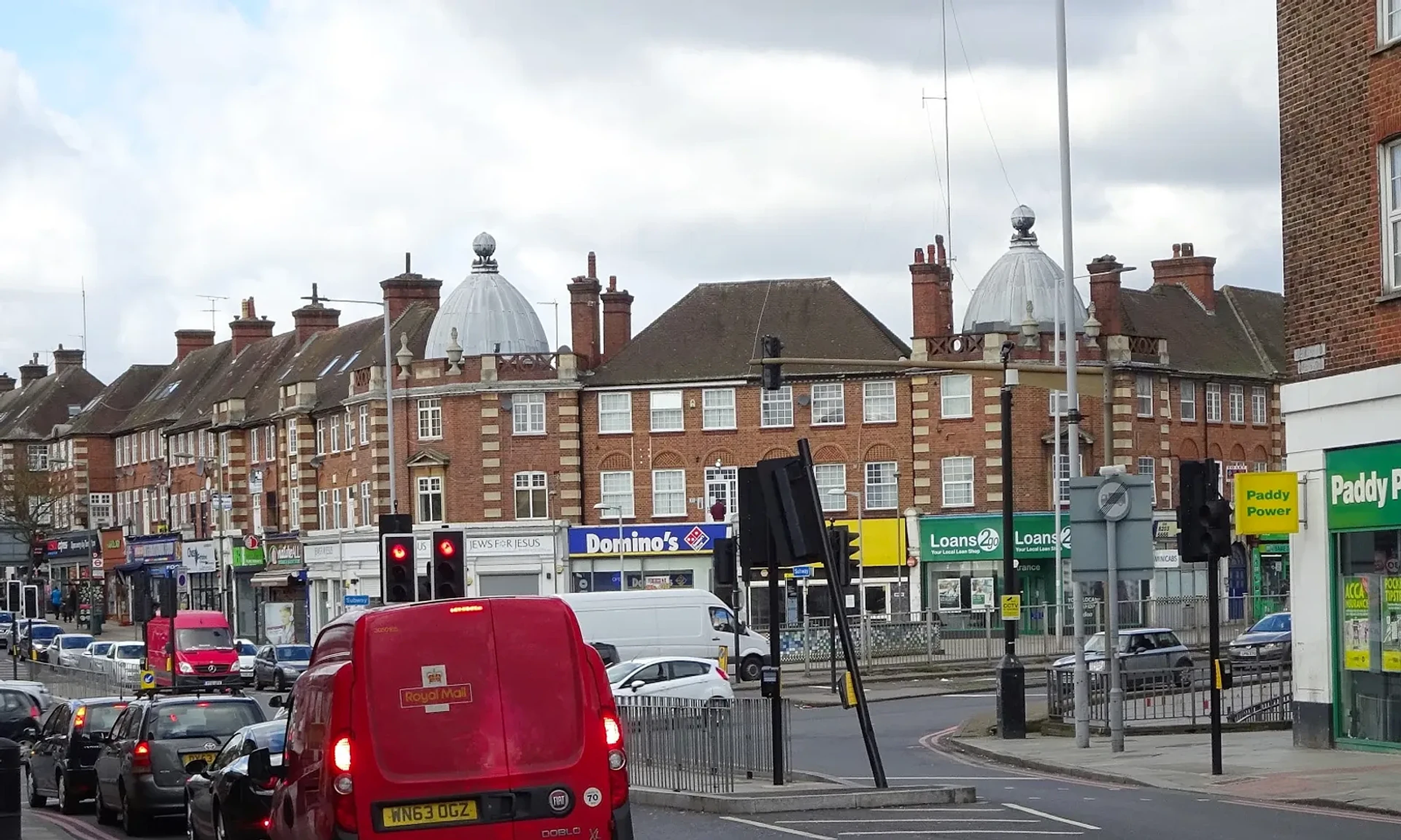 Hendon Central station and local shops