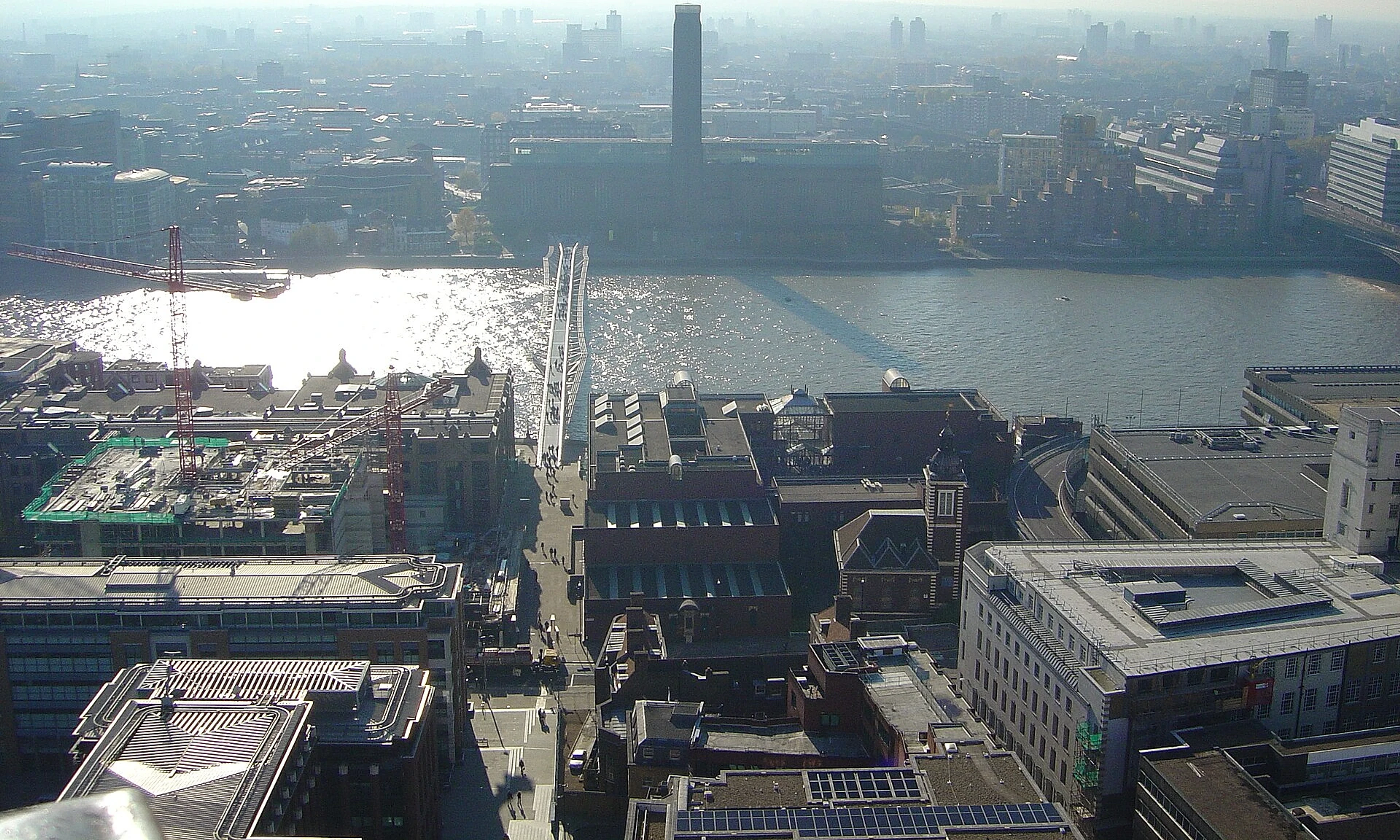 Bankside skyline with Tate Modern and St Paul's Cathedral