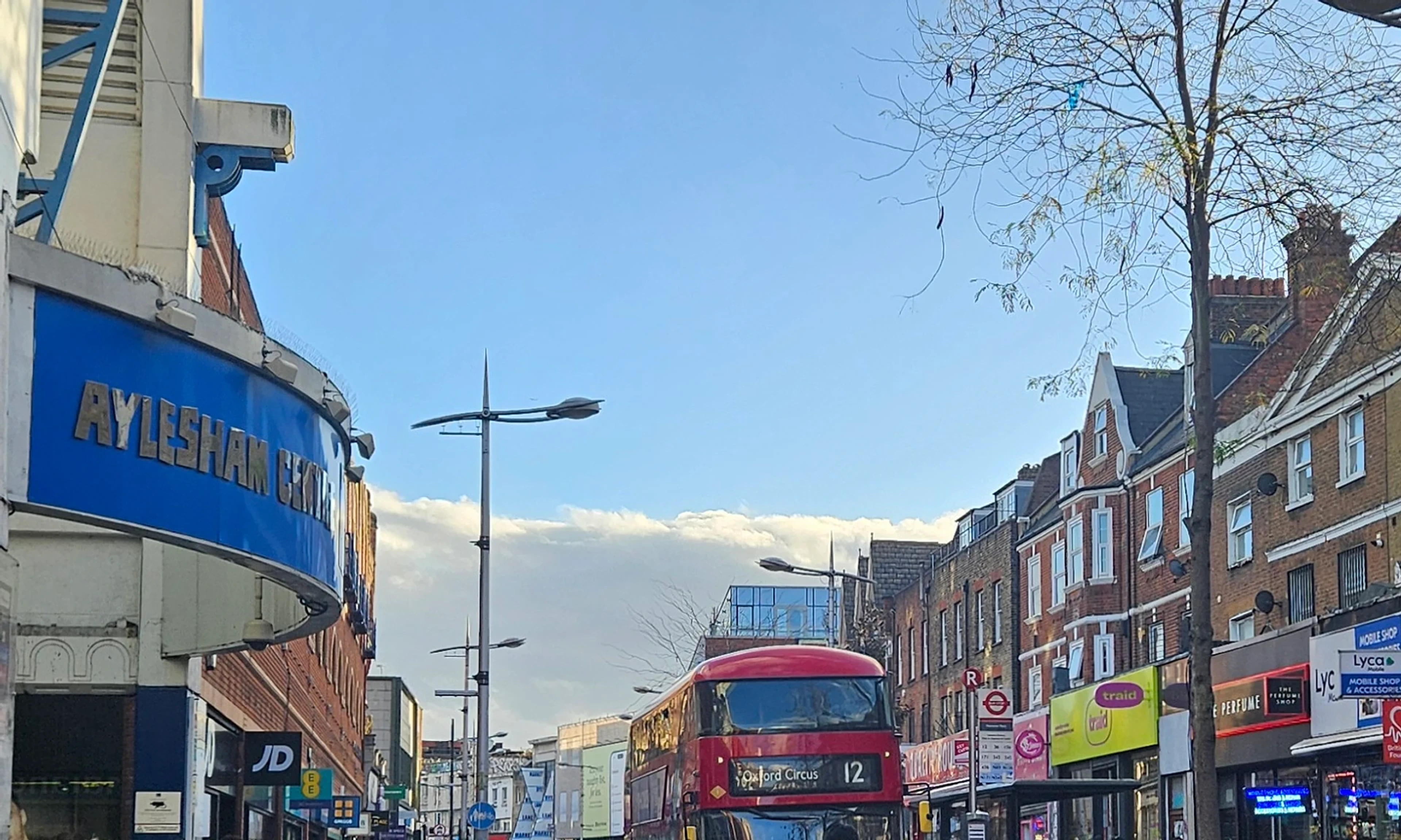 Shops and street life along Rye Lane in Peckham